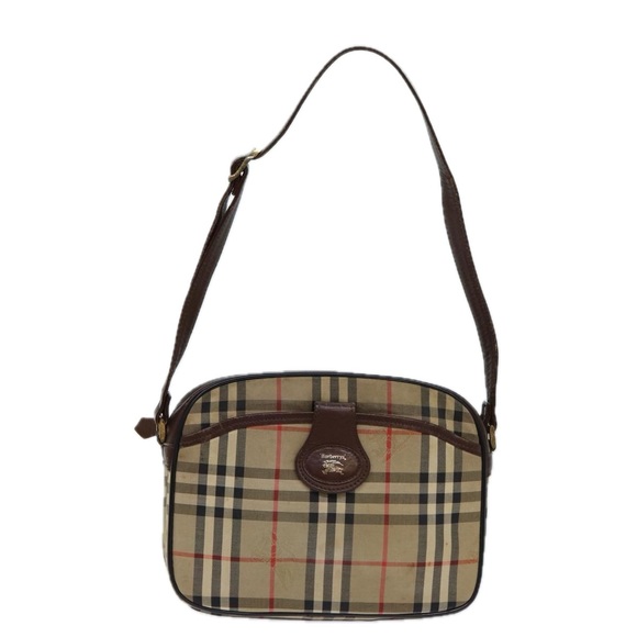 Burberrys Nova Check Blue Label Hand Bag Canvas Black Auth ti1774 - Picture 13 of 16